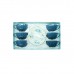 JG DE TAZAS PARA TÉ 12 PZS FLORAL BLUE 0137